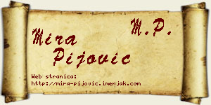 Mira Pijović vizit kartica